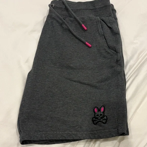 Psycho Bunny Charcoal Shorts with Subtle Pink Details Men’s Large - Picture 4 of 4